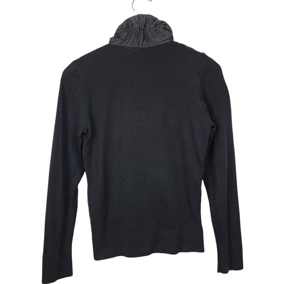 RAVEL Futurecore Black Crinkle Tencel Zip Front Jacket  Size M - Picture 6 of 9
